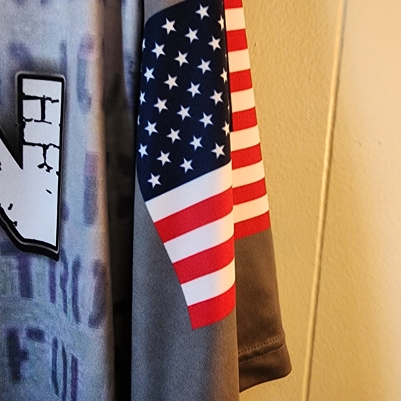 Patriots Support The Troops Mens Short Sleeve Pullover Shirt (Size XL) - Picture 5 of 9